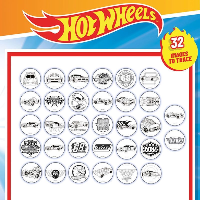 Hot Wheels Σχολή Ζωγραφικής με Προτζέκτορα LED 32 Εικόνες για Παιδιά 5+ Ετών Lisciani 114061