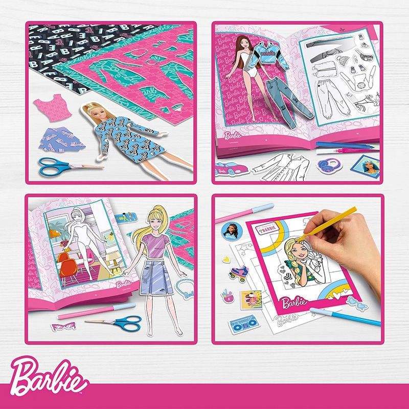 Σακίδιο Barbie Fashion Σχεδιάζω & Χρωματίζω Lisciani | Δημιουργικό Σετ Μόδας για Παιδιά 4+, 112043