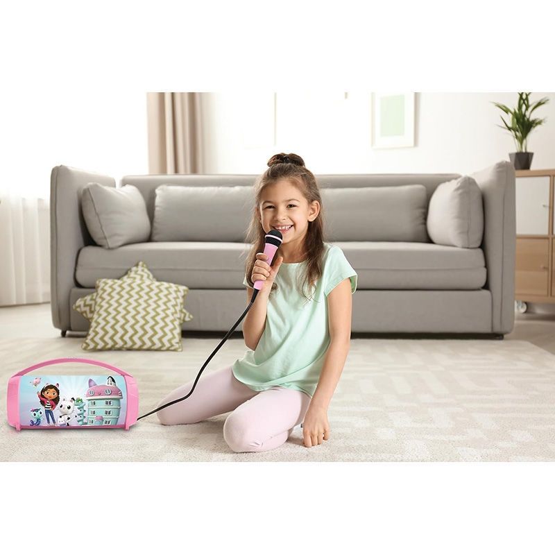 Gabby's Dollhouse Wireless Bluetooth Ηχείο με Φως & Μικρόφωνο Karaoke Lexibook | Φορητό Παιδικό Ηχείο BTP585GDHZ