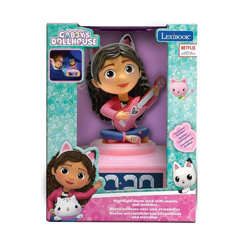 Μαγικό Ξυπνητήρι Gabby's Dollhouse Lexibook - 3D Νυχτερινό Φως & Ηχητικά Εφέ | Εκπαιδευτικό Ρολόι - Lexibook RF.RL800GDH