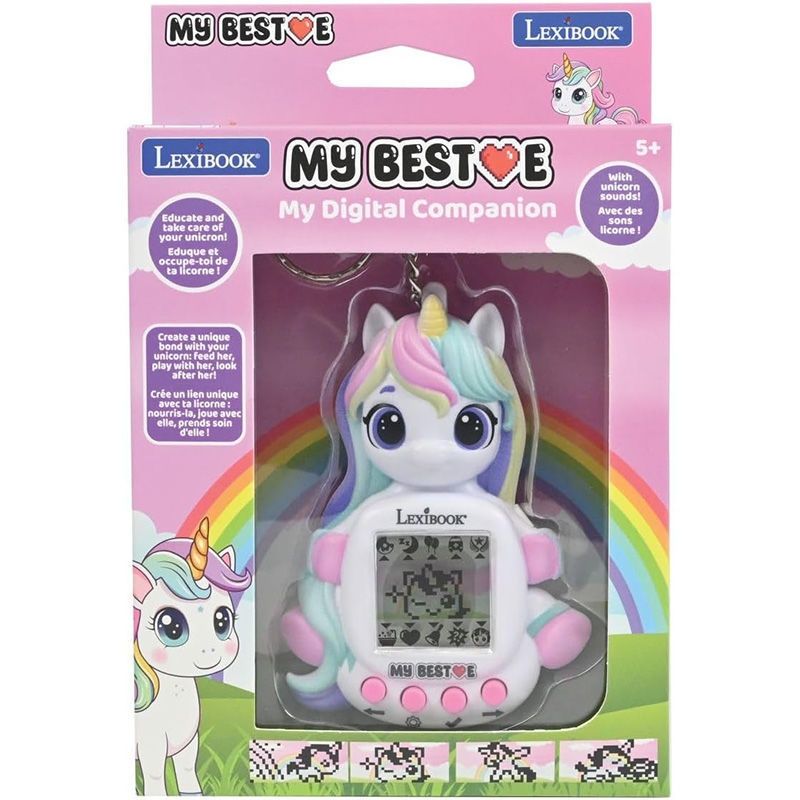 Lexibook My Best-E Unicorn – Εικονικός Μονόκερος Κονσόλα Μπρελόκ My Digital Companion JLMBUNI