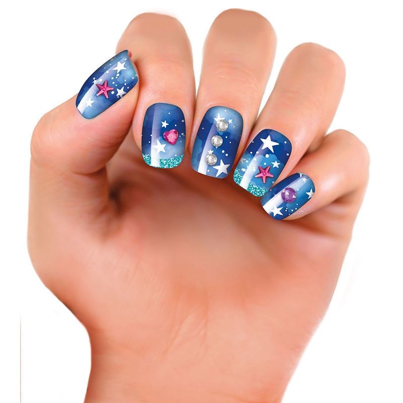 Cra-Z-Art My Look Sparkling Glitter Tattoo & Nails - Σετ Nail Art και Body Tattoos με Glitter (8+ Ετών) Lexibook CRSS16
