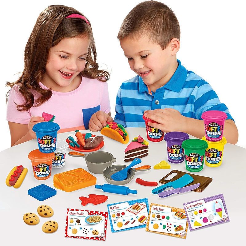 Cra-Z-Art Softee Dough Super Chef Set - Μαλακή Πλαστελίνη με 50+ Αξεσουάρ Κουζίνας - 3+ Ετών Lexibook CRDOUGH16