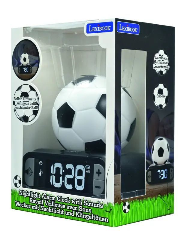 Παιδικό Ξυπνητήρι Football με 3D Νυχτερινό Φως & Ηχητικά Εφέ Lexibook RF.RL800FO