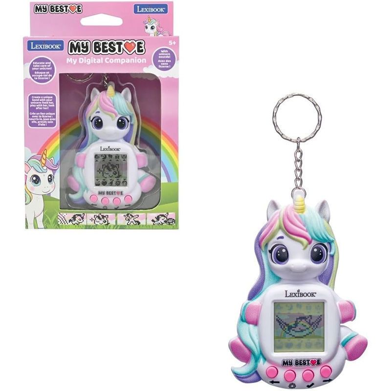 Lexibook My Best-E Unicorn – Εικονικός Μονόκερος Κονσόλα Μπρελόκ My Digital Companion JLMBUNI