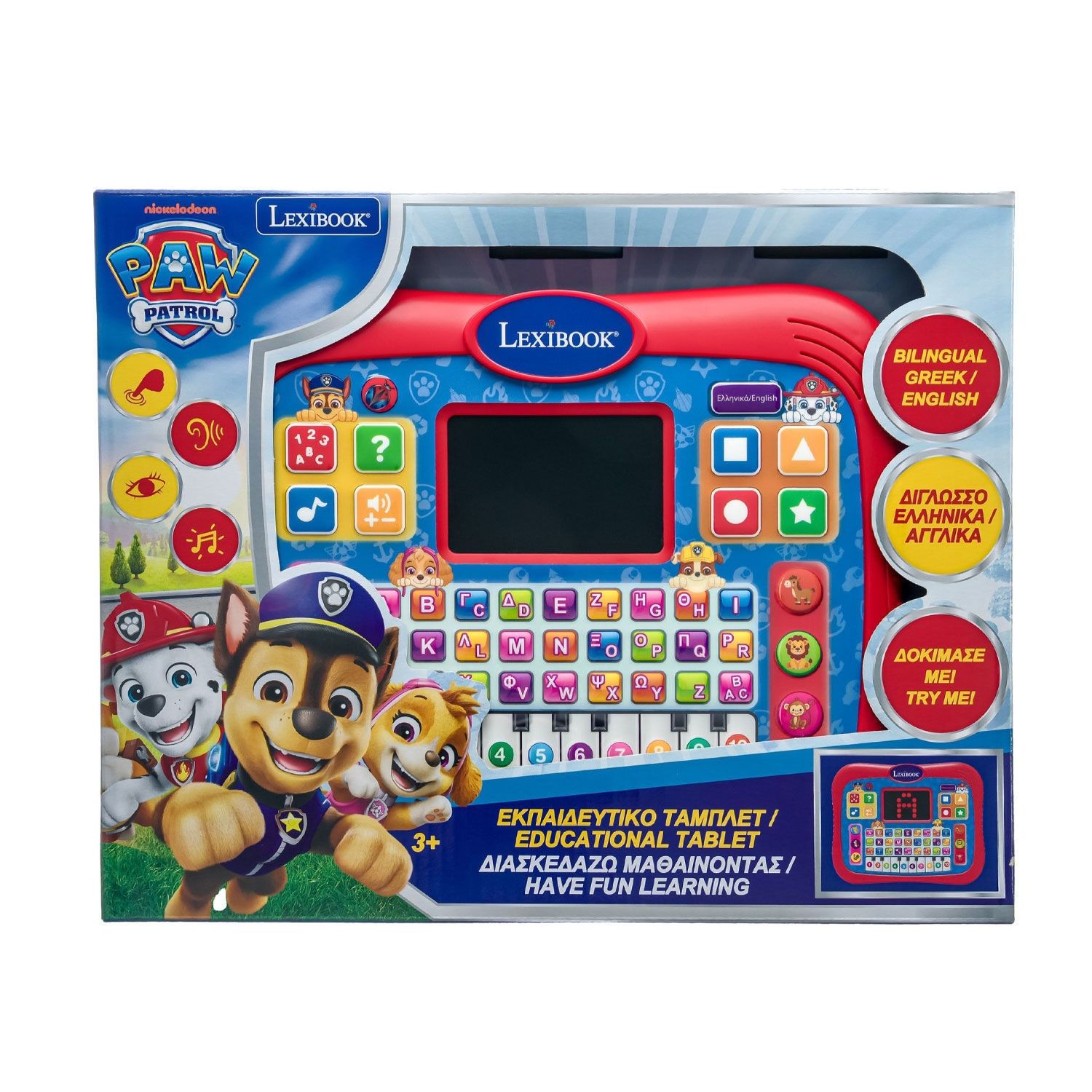 Εκπαιδευτικό Δίγλωσσο Tablet Paw Patrol με Οθόνη & Πιάνο 3+ Ετών Lexibook JCPAD007PAi8