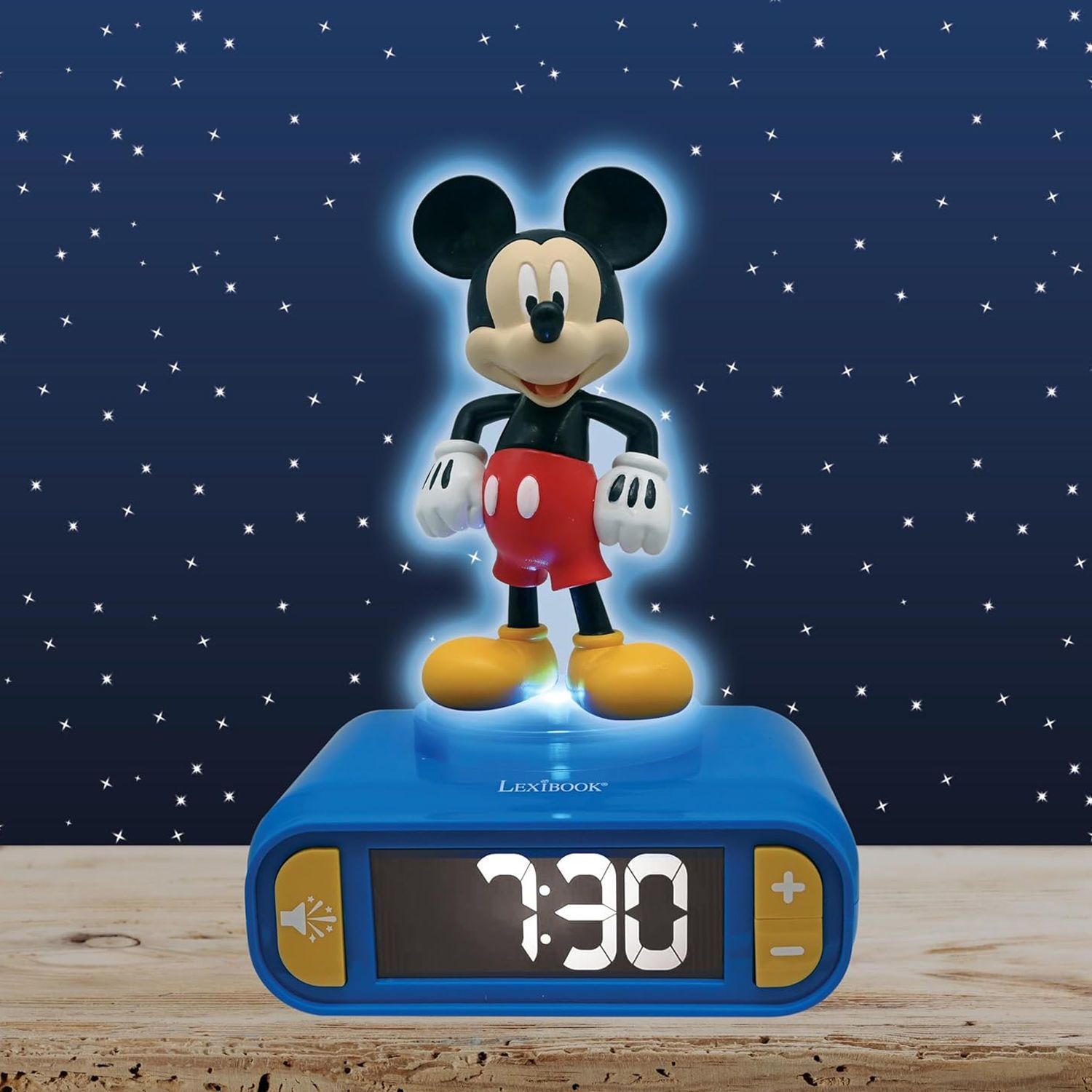Παιδικό Ξυπνητήρι Mickey Mouse με 3D Φως Νυκτός & Ήχους Disney Lexibook RL800MCH