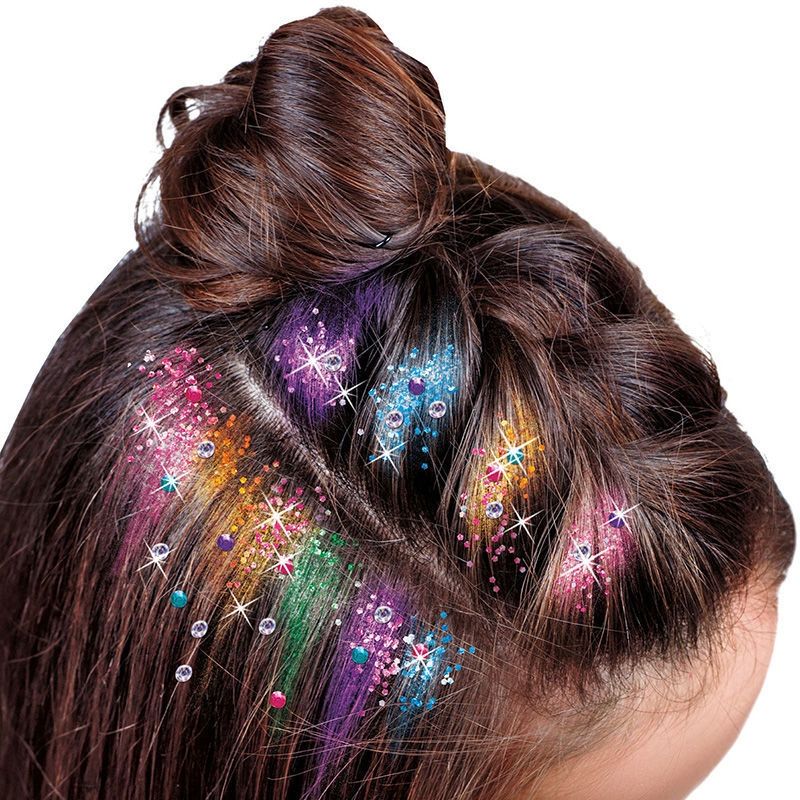 Cra-Z-Art My Look Deluxe Color FX Hair Extensions Studio - Σετ Βαφής & Διακόσμησης Μαλλιών με Glitter (8+ Ετών) Lexibook CRSS11