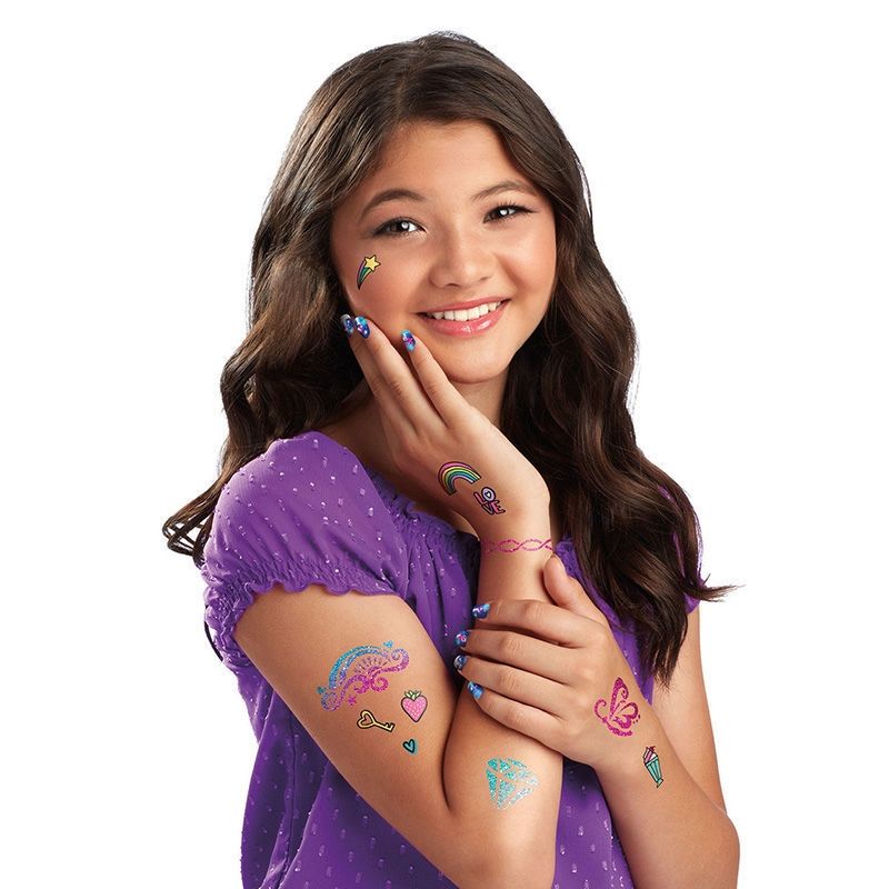 Cra-Z-Art My Look Sparkling Glitter Tattoo & Nails - Σετ Nail Art και Body Tattoos με Glitter (8+ Ετών) Lexibook CRSS16
